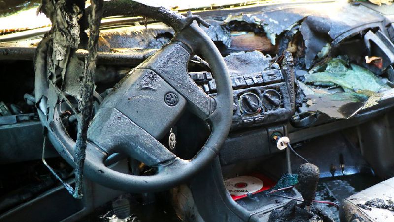 В Атырауской области сгорела фура с 12 тоннами ваты