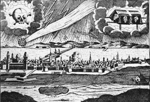 На гравюрах Средневековья кометы всегда изображались женщинами, с распущеными волосами, ведь слово